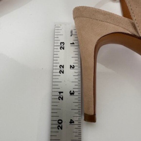 SEZANE High Lison Sandals Blush Suede w/ Gold Details FR39 - Picture 11 of 13